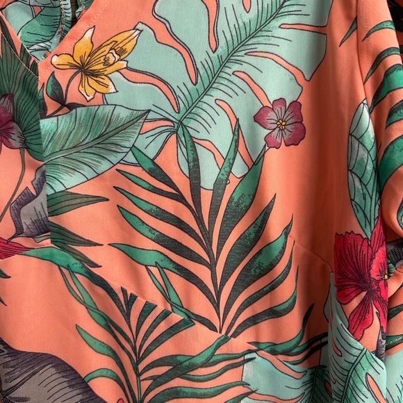 Junarose Floral Tropical Tiered Sundress - Picture 3 of 7